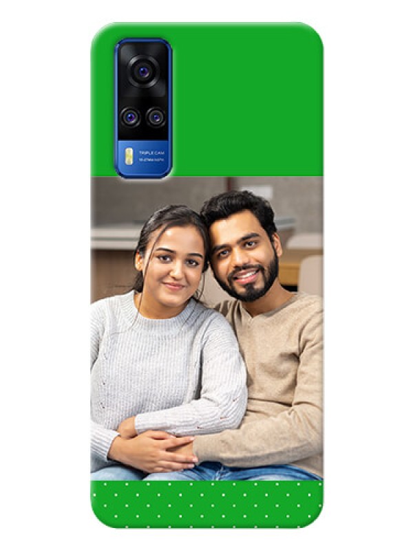 Custom Vivo Y31 Personalised mobile covers: Green Pattern Design