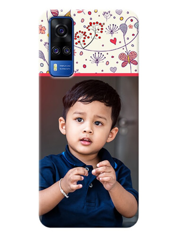 Custom Vivo Y31 phone back covers: Premium Floral Design