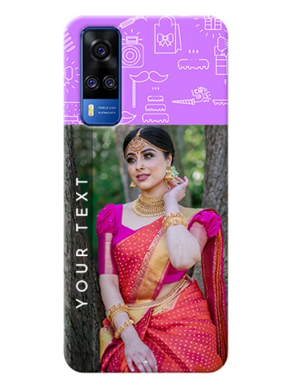 Custom Vivo Y31 Personalized Phone Cases: Birthday Icons Design