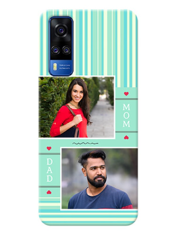 Custom Vivo Y31 custom mobile phone covers: Mom & Dad Pic Design