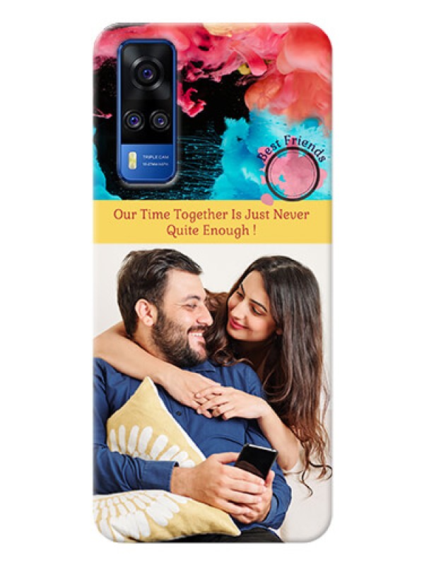 Custom Vivo Y31 Mobile Cases: Quote with Acrylic Painting Design