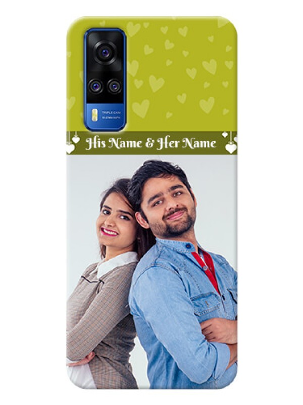 Custom Vivo Y31 custom mobile covers: You & Me Heart Design