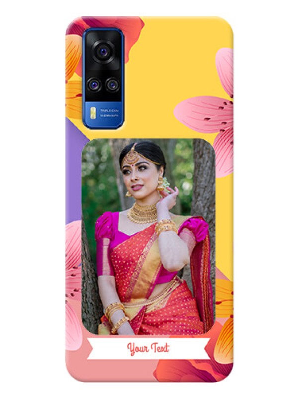 Custom Vivo Y31 Mobile Covers: 3 Image With Vintage Floral Design