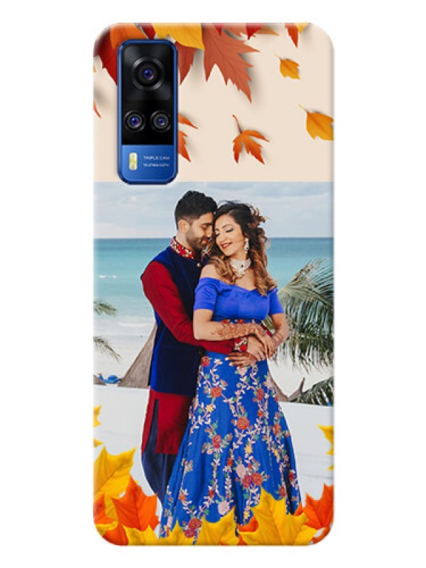Custom Vivo Y31 Mobile Phone Cases: Autumn Maple Leaves Design