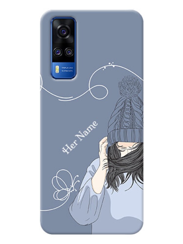 Custom Vivo Y31 Custom Mobile Case with Girl in winter outfit Design