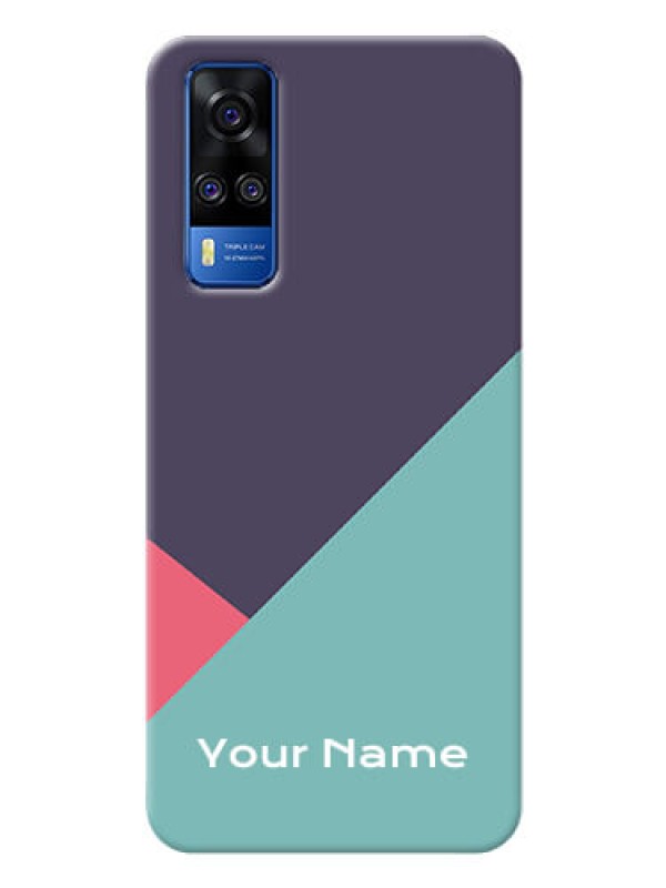 Custom Vivo Y31 Custom Phone Cases: Tri Color abstract Design