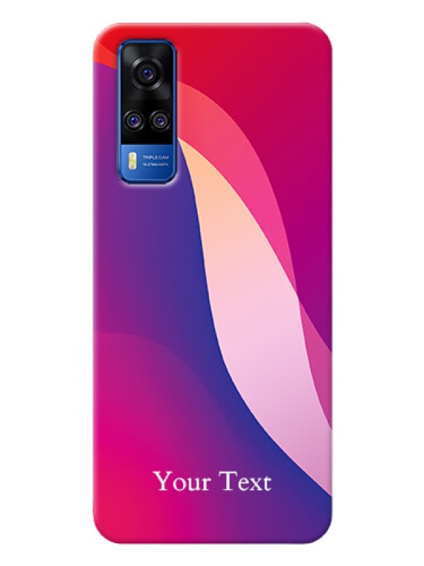 Custom Vivo Y31 Mobile Back Covers: Digital abstract Overlap Design
