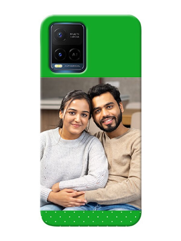 Custom Vivo Y33s Personalised mobile covers: Green Pattern Design