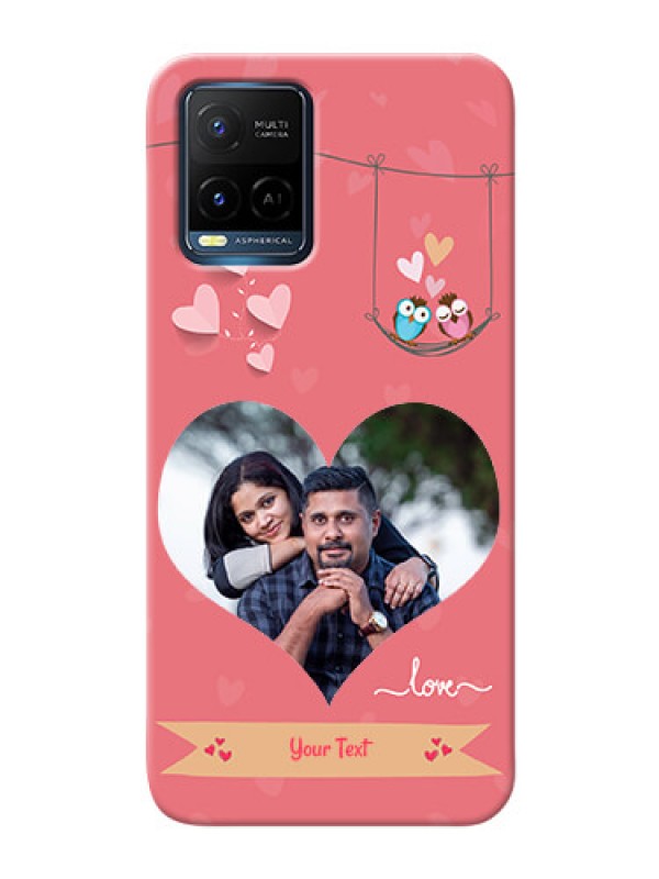 Custom Vivo Y33T custom phone covers: Peach Color Love Design 