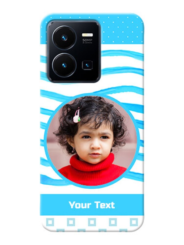 Custom Vivo Y35 2022 phone back covers: Simple Blue Case Design