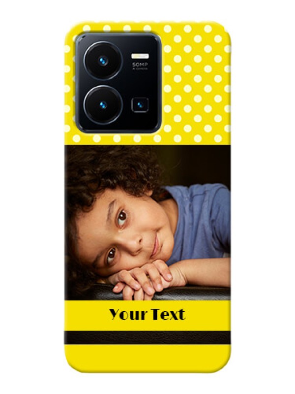 Custom Vivo Y35 2022 Custom Mobile Covers: Bright Yellow Case Design