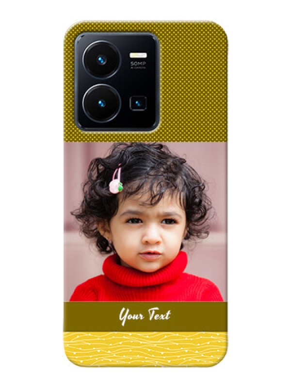 Custom Vivo Y35 2022 custom mobile back covers: Simple Green Color Design