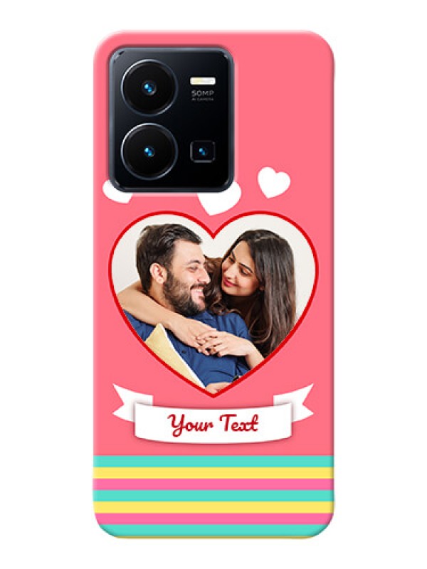Custom Vivo Y35 2022 Personalised mobile covers: Love Doodle Design