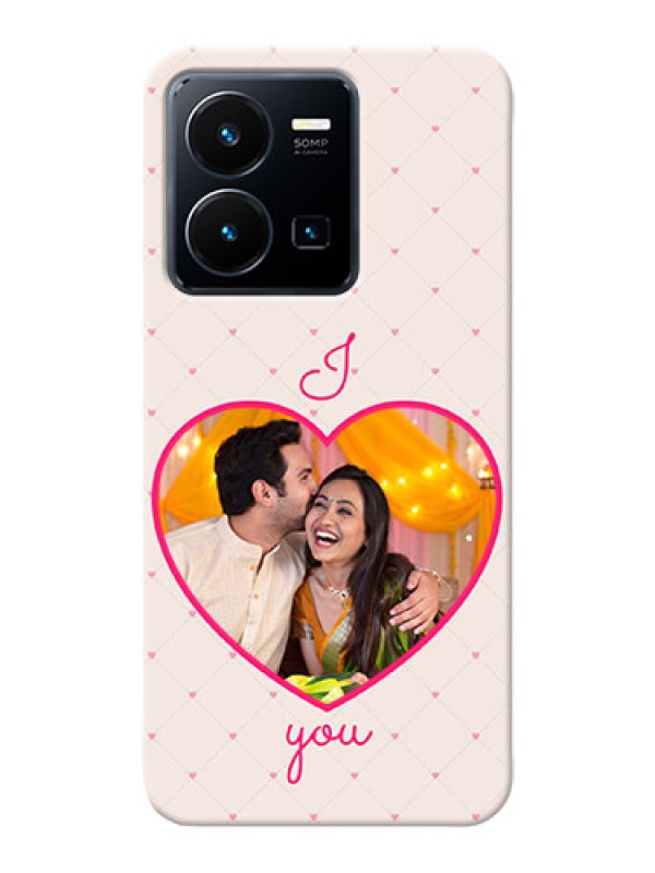 Custom Vivo Y35 2022 Personalized Mobile Covers: Heart Shape Design