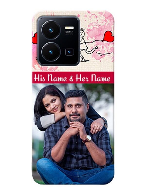 Custom Vivo Y35 2022 phone back covers: You and Me Case Design