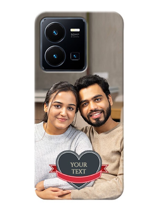 Custom Vivo Y35 2022 mobile back covers online: Just Married Couple Design