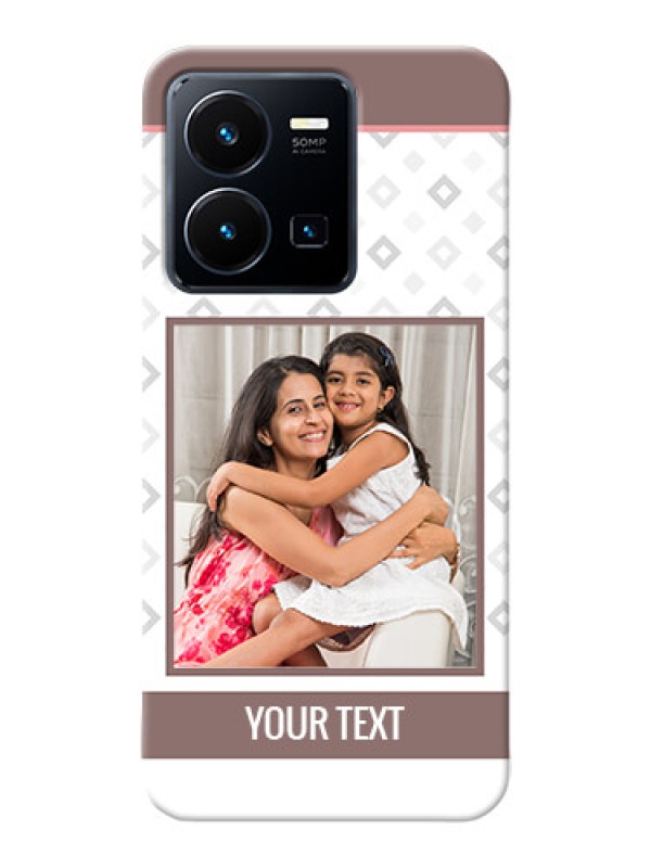 Custom Vivo Y35 2022 custom back covers: Simple Diamond Design