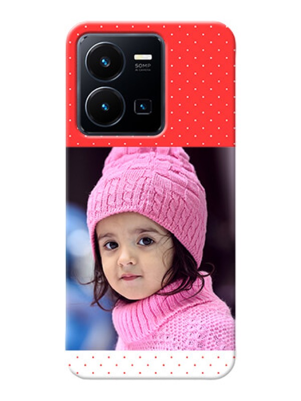 Custom Vivo Y35 2022 personalised phone covers: Red Pattern Design