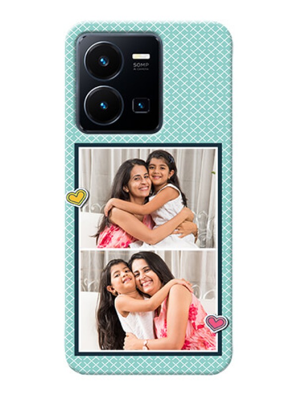 Custom Vivo Y35 2022 Custom Phone Cases: 2 Image Holder with Pattern Design