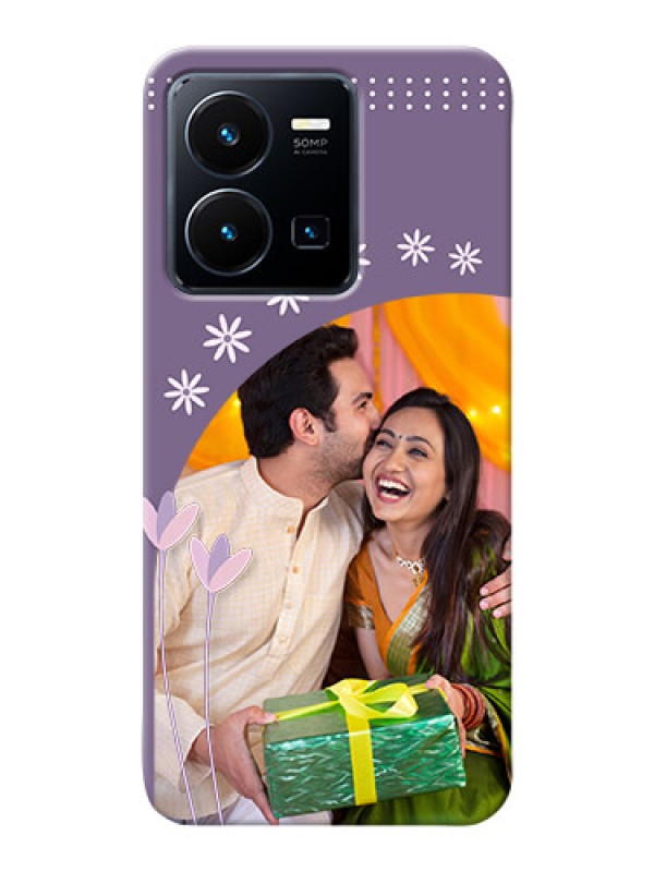 Custom Vivo Y35 2022 Phone covers for girls: lavender flowers design 