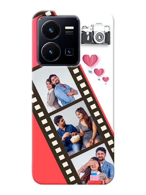 Custom Vivo Y35 2022 custom phone covers: 3 Image Holder with Film Reel