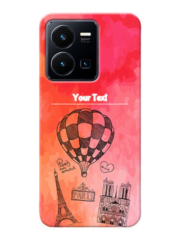 Custom Vivo Y35 2022 Personalized Mobile Covers: Paris Theme Design