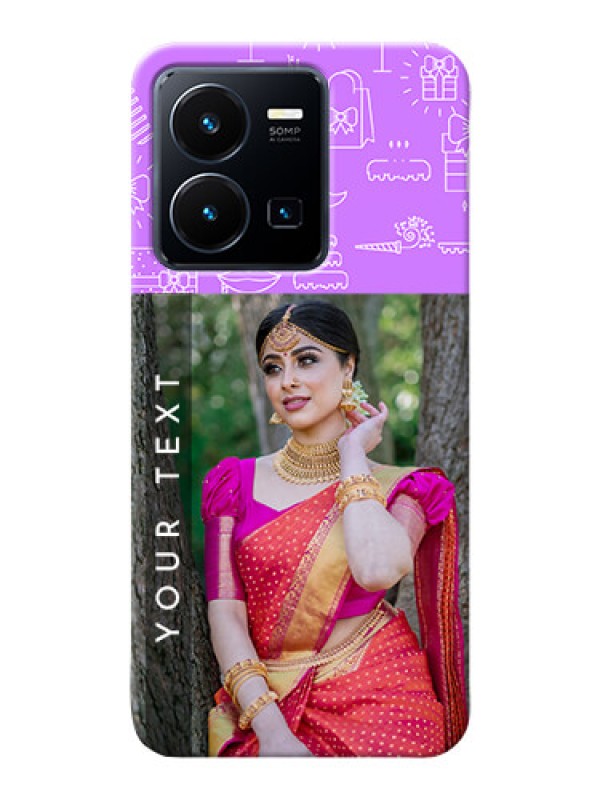 Custom Vivo Y35 2022 Personalized Phone Cases: Birthday Icons Design