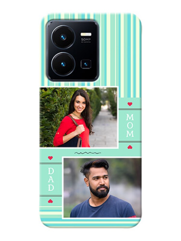 Custom Vivo Y35 2022 custom mobile phone covers: Mom & Dad Pic Design