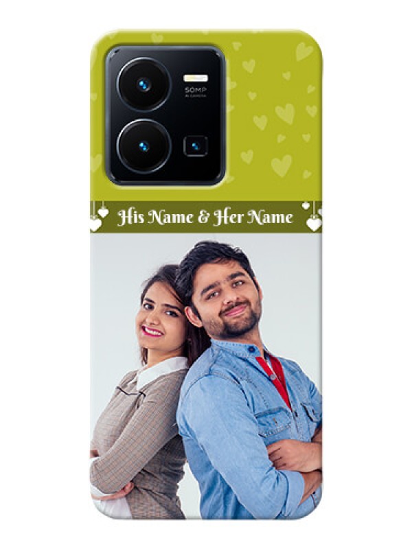 Custom Vivo Y35 2022 custom mobile covers: You & Me Heart Design