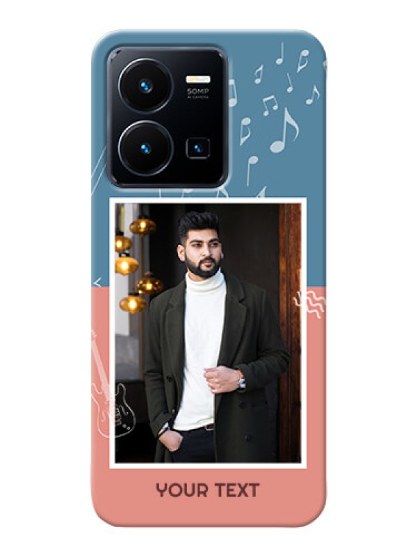 Custom Vivo Y35 2022 Phone Back Covers with Color Musical Note Design