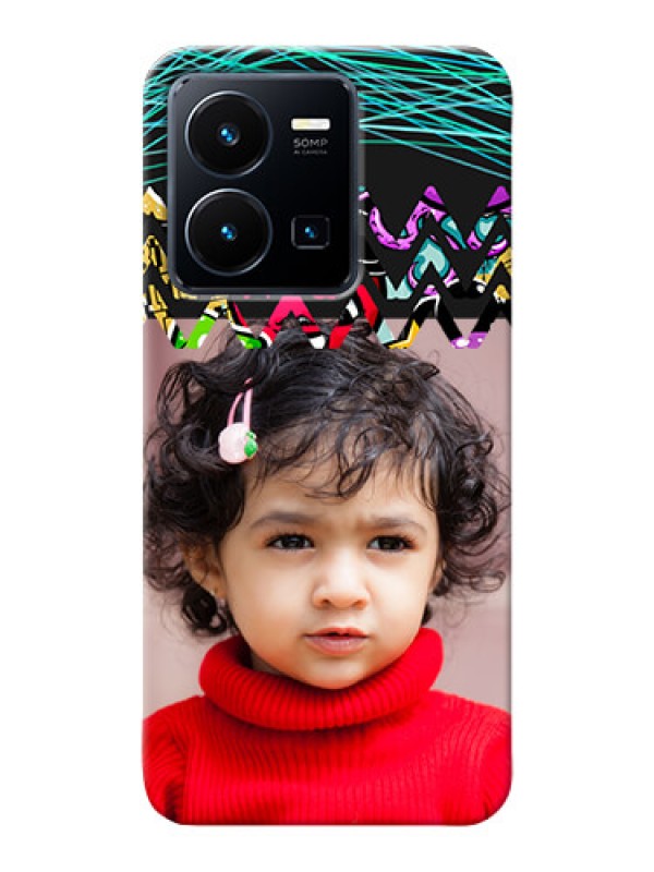 Custom Vivo Y35 2022 personalized phone covers: Neon Abstract Design