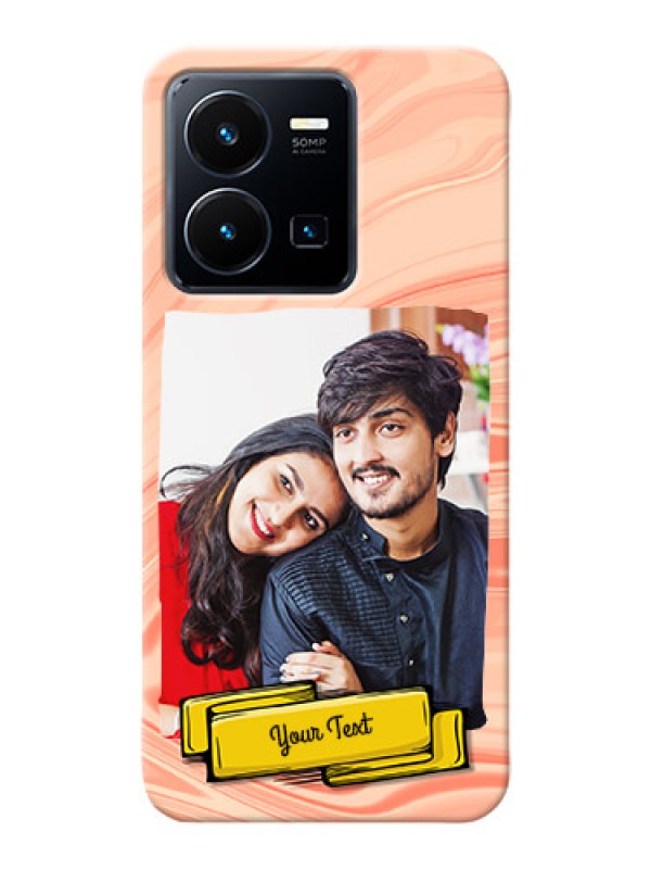 Custom Vivo Y35 2022 Customized Phone Cases: Marble Texture Design