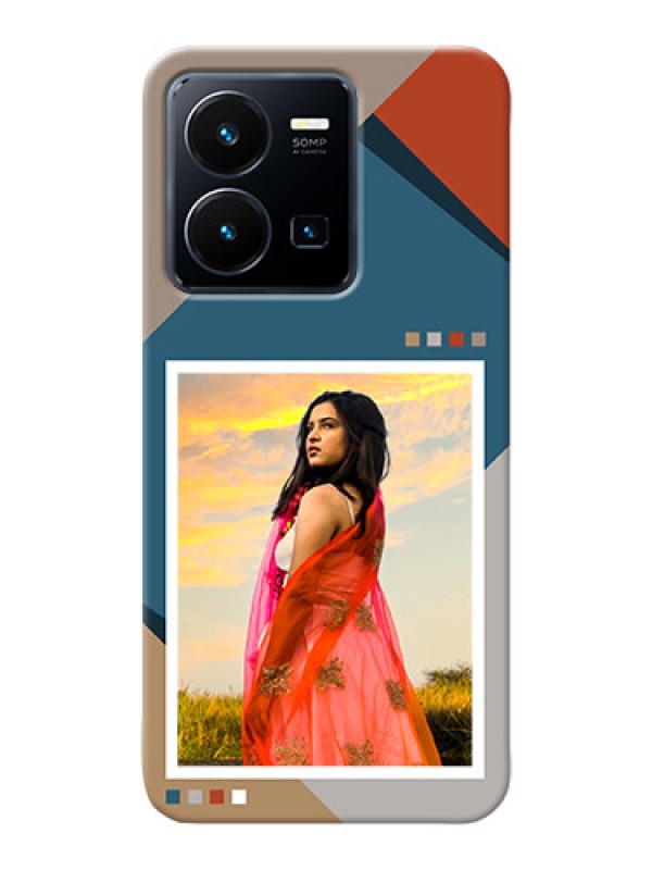 Custom Vivo Y35 2022 Mobile Back Covers: Retro color pallet Design