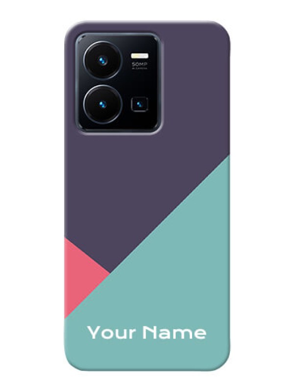 Custom Vivo Y35 2022 Custom Phone Cases: Tri Color abstract Design