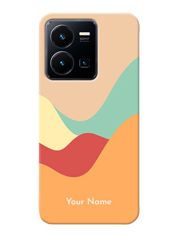 Custom Vivo Y35 2022 Custom Mobile Case with Ocean Waves Multi-colour Design