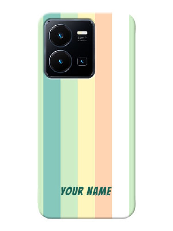 Custom Vivo Y35 2022 Back Covers: Multi-colour Stripes Design