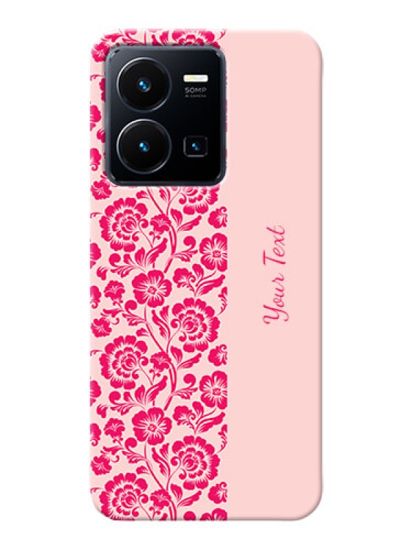 Custom Vivo Y35 2022 Phone Back Covers: Attractive Floral Pattern Design