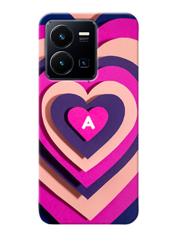 Custom Vivo Y35 2022 Custom Mobile Case with Cute Heart Pattern Design