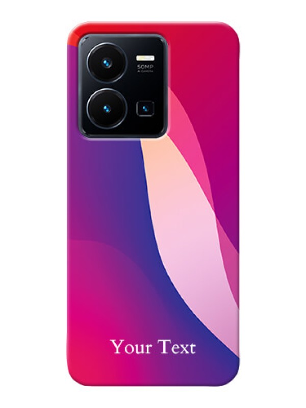 Custom Vivo Y35 2022 Mobile Back Covers: Digital abstract Overlap Design