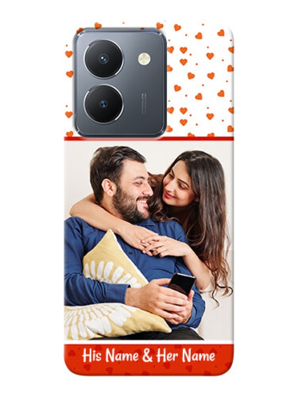 Custom Vivo Y36 Phone Back Covers: Orange Love Symbol Design