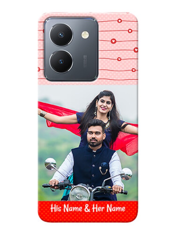 Custom Vivo Y36 Custom Phone Cases: Red Pattern Case Design