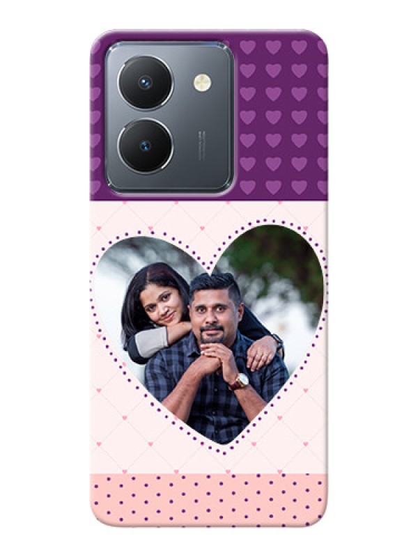 Custom Vivo Y36 Mobile Back Covers: Violet Love Dots Design