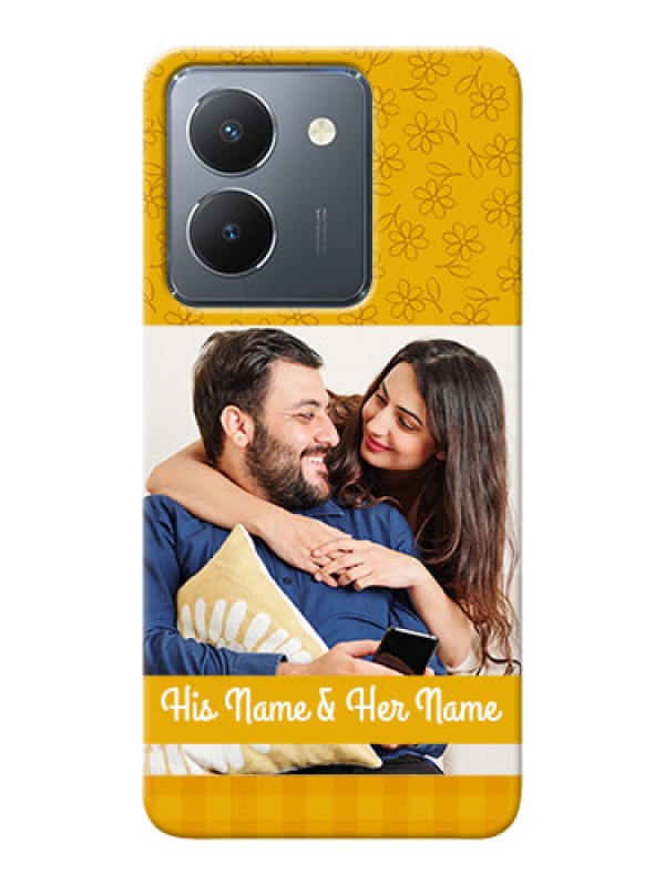 Custom Vivo Y36 mobile phone covers: Yellow Floral Design