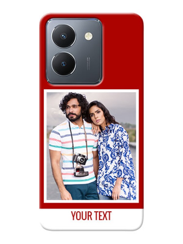 Custom Vivo Y36 mobile phone covers: Simple Red Color Design