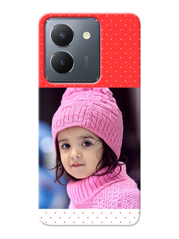 Custom Vivo Y36 personalised phone covers: Red Pattern Design