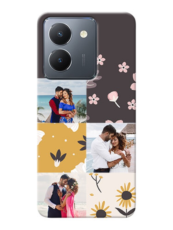 Custom Vivo Y36 phone cases online: 3 Images with Floral Design