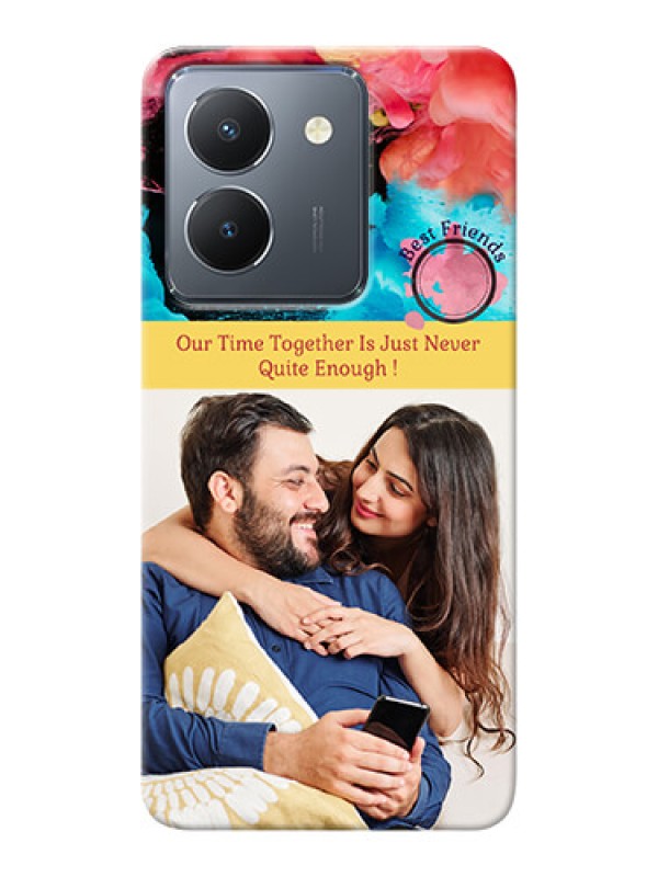 Custom Vivo Y36 Mobile Cases: Quote with Acrylic Painting Design