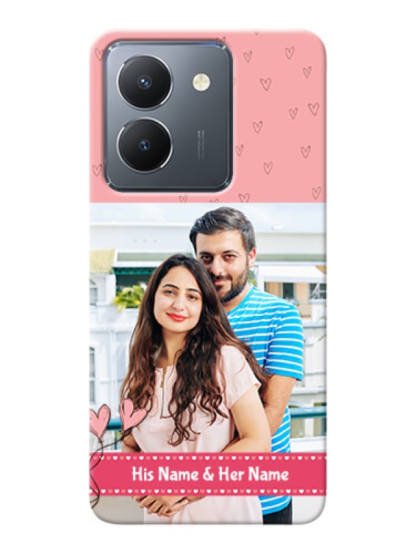 Custom Vivo Y36 phone back covers: Love Design Peach Color