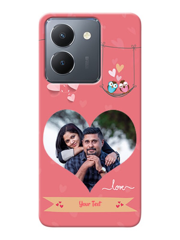 Custom Vivo Y36 custom phone covers: Peach Color Love Design