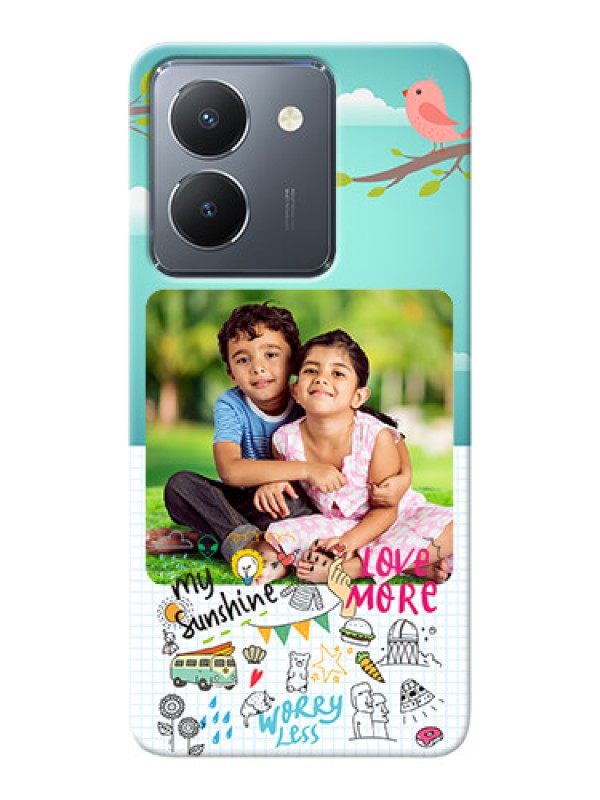 Custom Vivo Y36 phone cases online: Doodle love Design